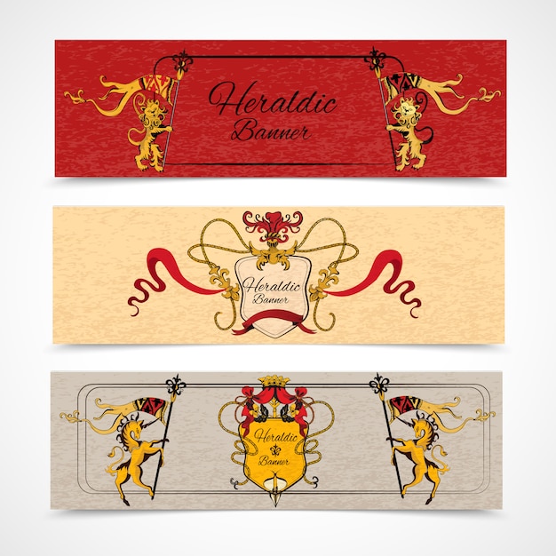 Heraldische banner gesetzt