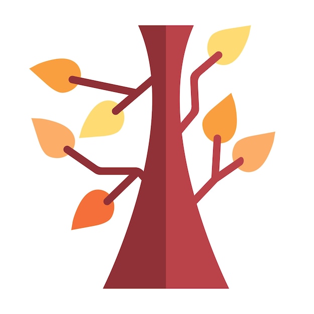 Herbst-baum-symbol ein baum mit gelben und orangefarbenen blättern das herbst-konzept herbstlandschaft vektor