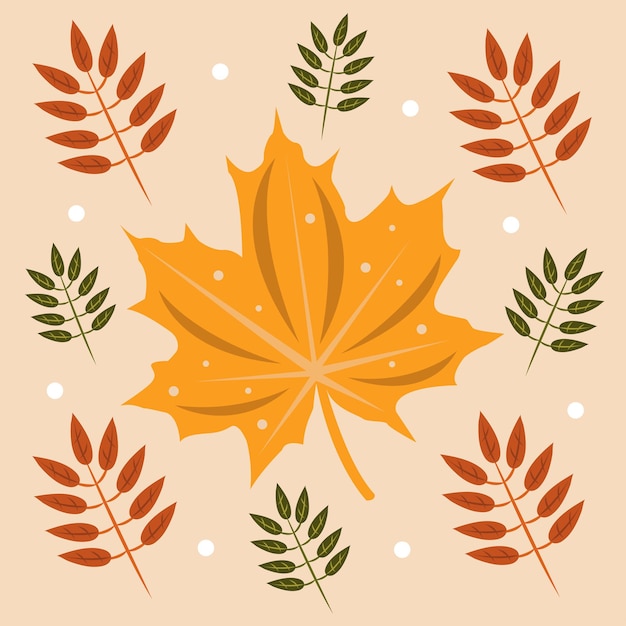 Herbst-Blatt-Illustration