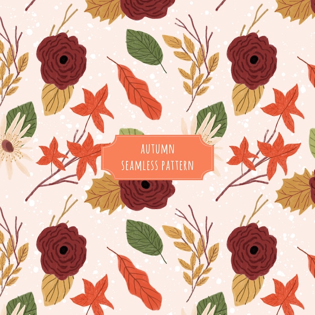 Herbst floral nahtlose muster und textur hintergrund