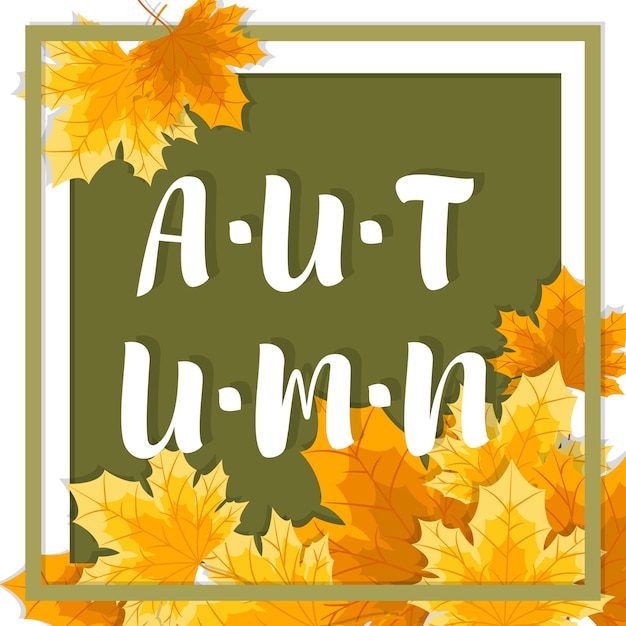 Vektor herbst hintergrund mit herbst text.