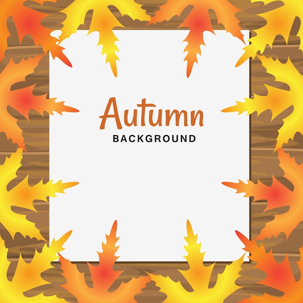 Herbst hintergrund mit white paper sheet