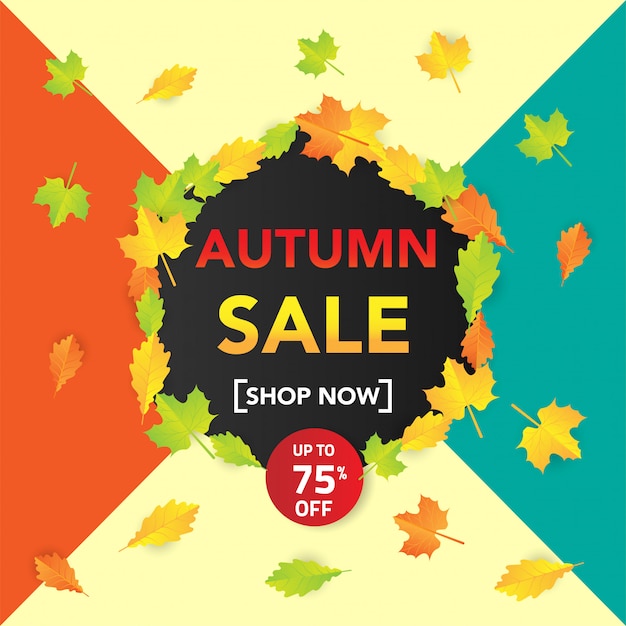 Herbst sale banner hintergrund