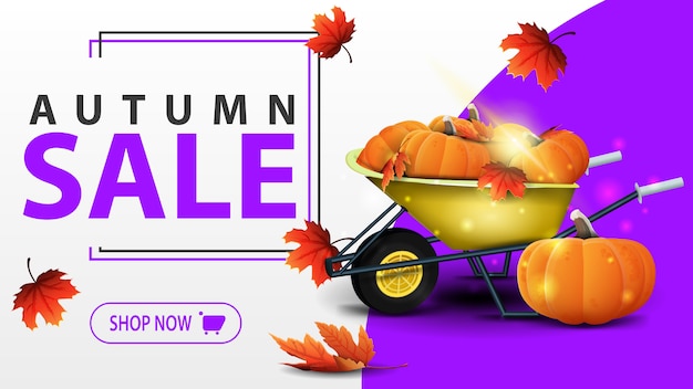 Herbst sale banner vorlage