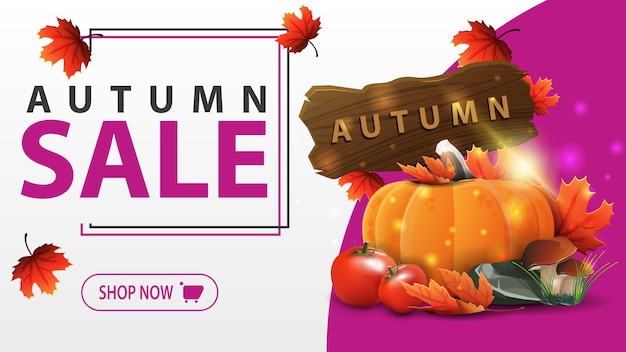 Herbst sale banner vorlage