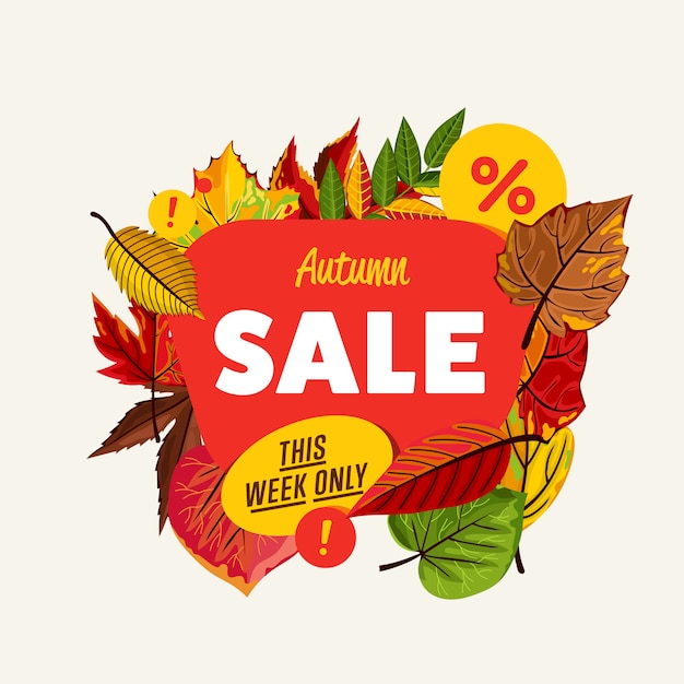 Vektor herbst sale banner