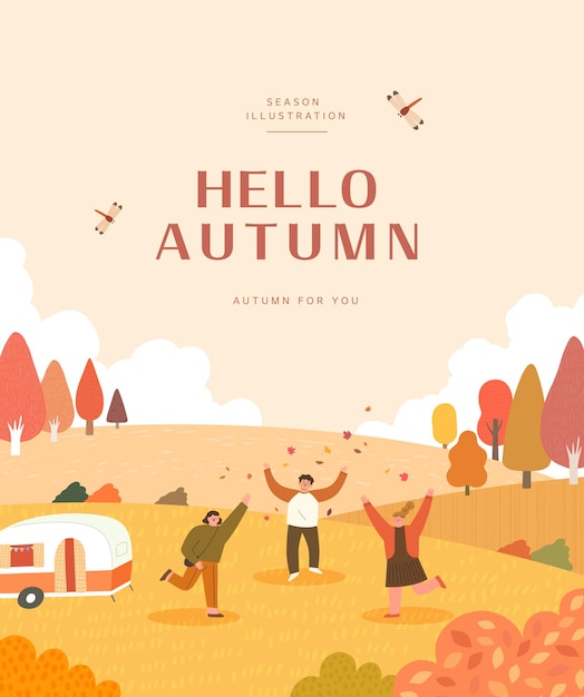 Herbst-Sentimental-Rahmen-Illustration WebBanner