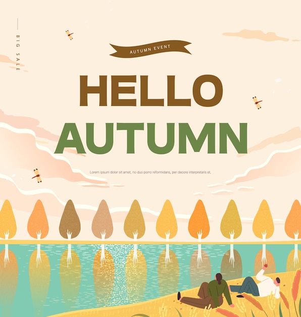 Herbst-Shopping-Event-Illustration Web-Banner