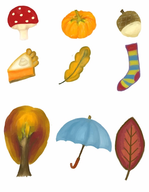 Herbst Thanksgiving Halloween Illustration Aquarell Clipart Vektor Hintergrund Design Muster