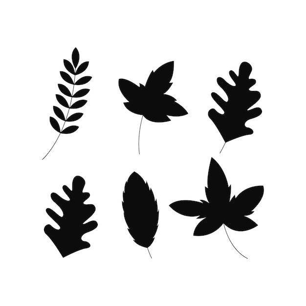 Herbstblätter-symbol-silhouette-vektordesign
