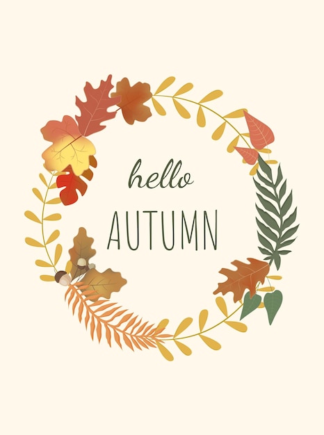 Herbstrahmenbanner poster mit hellen schönen blätternrahmen vorlage für werbung