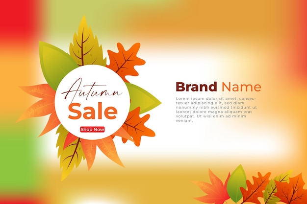Herbstverkaufsaktion bewirbt Banner-Hintergrund-Design-Vorlage.