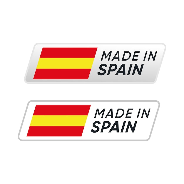 Hergestellt in spanien banner-label-design