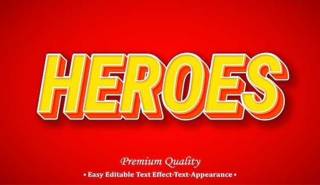 Heroes 3d schriftstil-effekt