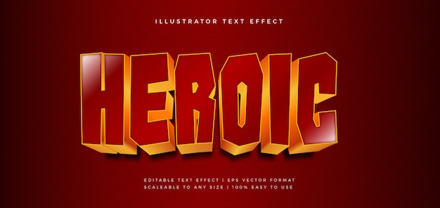 Heroic golden text style schrifteffekt