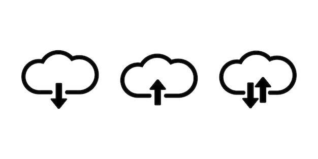 Herunterladen und Hochladen von Vektorzeichen Set Wolke Wetter Symbol Himmel Illustration