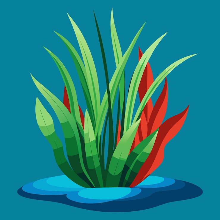 Vektor herunterladen von nice water vallisneria plant vector eps datei für das design
