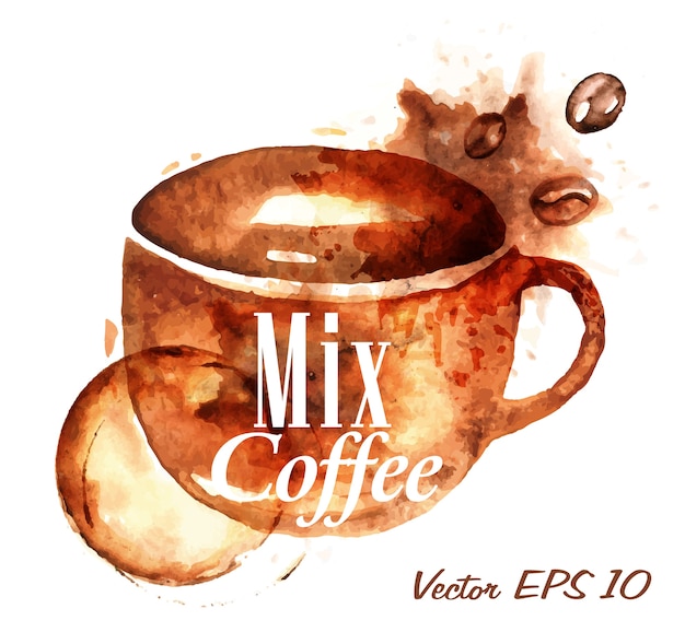 Herz gezeichnet gießen Mix Kaffee