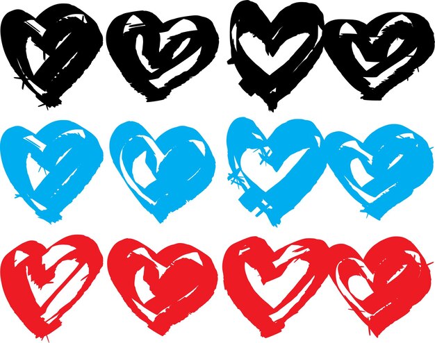 Herz-illustrationherz-design-symbol flachmoderne flache valentinstag-liebeszeichensymbol für webseiten-design