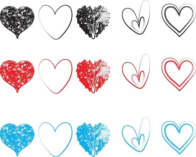 Herz-IllustrationHerz-Design-Symbol flachModerne flache Valentinstag-LiebeszeichenSymbol für Webseiten-Design