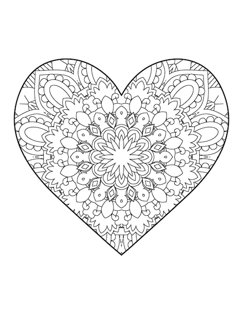 Herz mit blumenmandala. herz mandala.love.ornamental herz mit mandala.mehndi blumenherz.