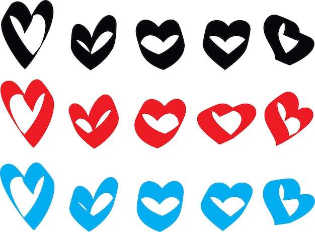 Vektor herz svg bundle herz svg liebe svg valentinstage svg süßes herz cut dateien herz ikonen dxf