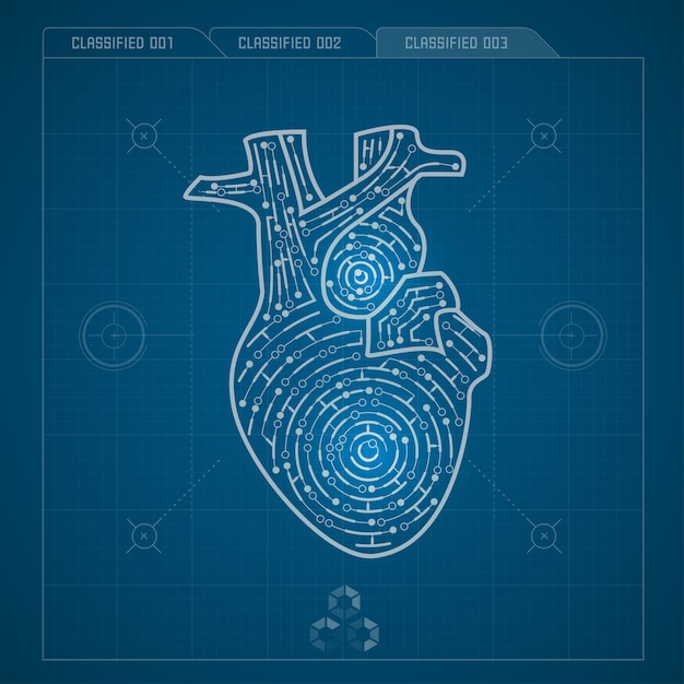 Vektor herzdiagramm