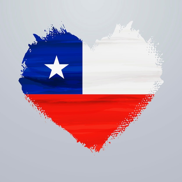 Herzförmige Flagge von Chile