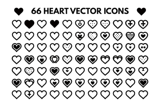 Herzform-Ikonensatz Vektor-Satz Herzform-Liebende am Valentinstag