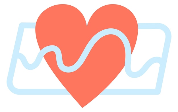 Herzfrequenzsymbol kardiologisches testsymbol gesundheitsdiagnose
