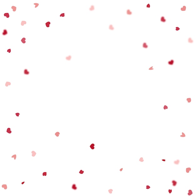 Herzhintergrund. rot-rosa valentinstagskarte mit klassischen herzen. 8. märz banner mit flachem herzen. explodierendes zeichen. vektorvorlage für muttertagskarte. leere vintage-konfetti-vorlage.