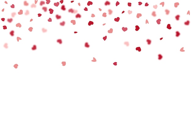 Herzhintergrund. Valentinstagskarte mit klassischen Herzen. Explodierendes Zeichen. Vektorvorlage für Muttertagskarte. Rote rosa leere Vintage-Konfetti-Vorlage. 8. März Banner mit flachem Herzen.