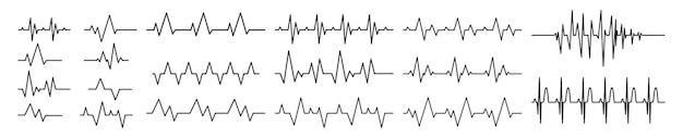 Herzrhythmus-satz elektrokardiogramm ekg ekg-signal