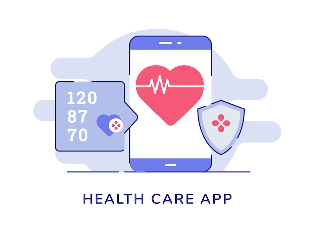 Herzschlag app konzept herzschlag auf display smartppone