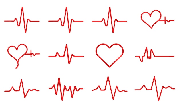 Herzschlaglinie Herzfrequenzmonitor EKG Pulsspur