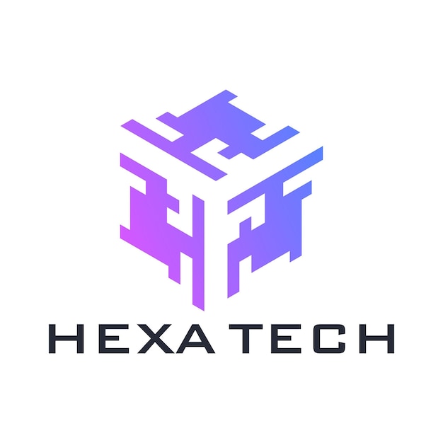 Hexa-technologie modernes logo-design