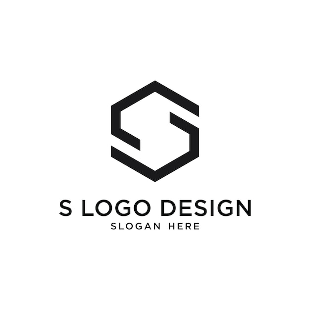 Vektor hexagon abstrakter buchstabe s logo modernes design unternehmen