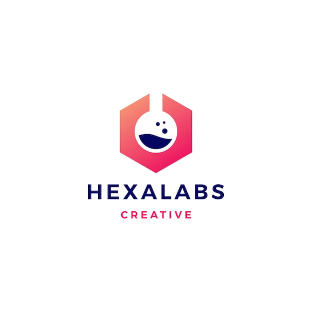 Hexagon-laborlogovektor-ikonenillustration