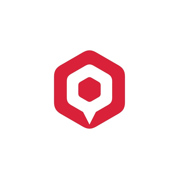 Hexagon-Pin-Standort-Symbol-Vektor-Logo-Vorlage