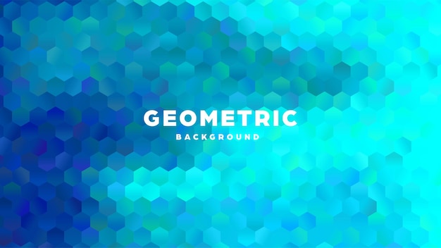 Hexagonal polygonal abstrakter Hintergrund farbenfrohes Dreieck-Gradient-Design niedrige Poly-Hexagon-Form