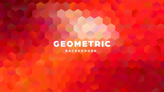 Hexagonaler polygonaler abstrakter Hintergrund farbenfroher Dreieck-Gradient-Design niedriger Poly-Hexagon-Form