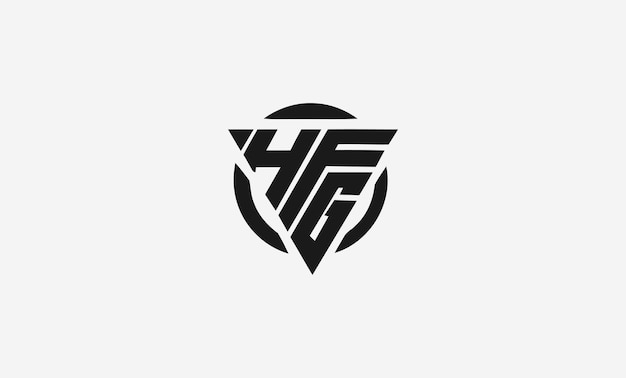 Vektor hfg-monogramm-logo-design