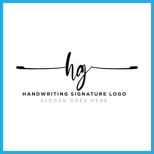 Hg initialen handschrift unterschrift logo hg brief immobilien schönheit fotografie brief logo design