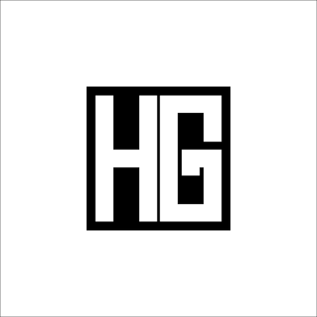 HG Moderne Buchstabenkombination Logo minimalistisches Design