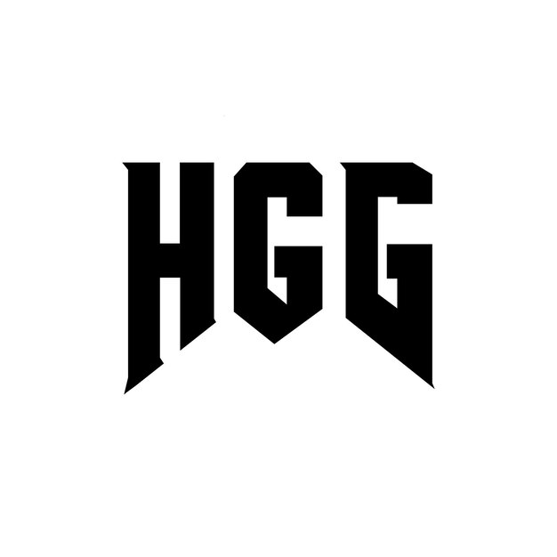HGG Buchstaben-Logo-Design für ein Technologieunternehmen HGG Logo-Design schwarz-weiße Farbkombination HGG-Logo HGG Vektor HGG Design HGG Icon HGG Alphabet HGG Typografie Logo-Design