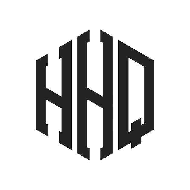 HHQ-Logo-Design Anfangsbuchstaben HHQ Monogramm-Logo in sechseckiger Form