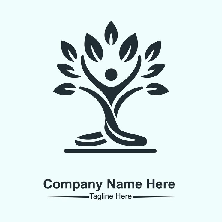 Hier ist das Logo des Yoga-Baumes