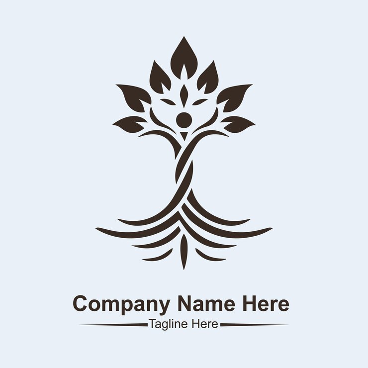 Hier ist das Yoga-Baum-Logo