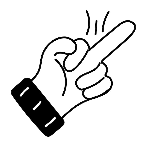 Hier ist ein Doodle-Symbol für die Abblenden-Geste