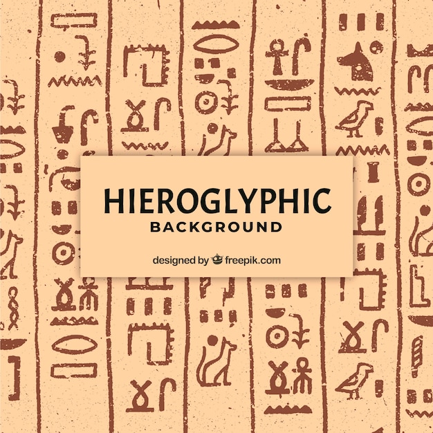 Vektor hieroglyphischer hintergrund